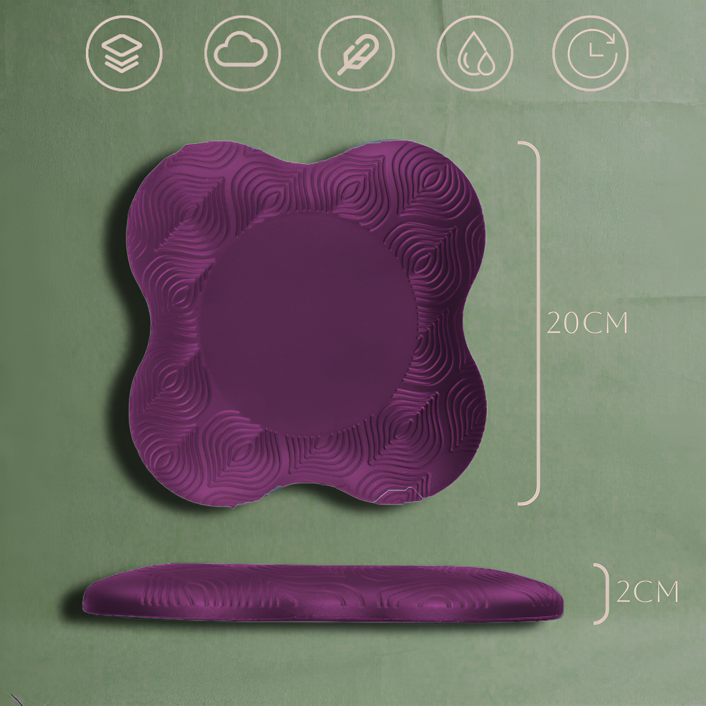 Extra-Thick Ultra-Comfortable Non-Slip Yoga & Workout Knee Pads — Supportive Gel Cushion