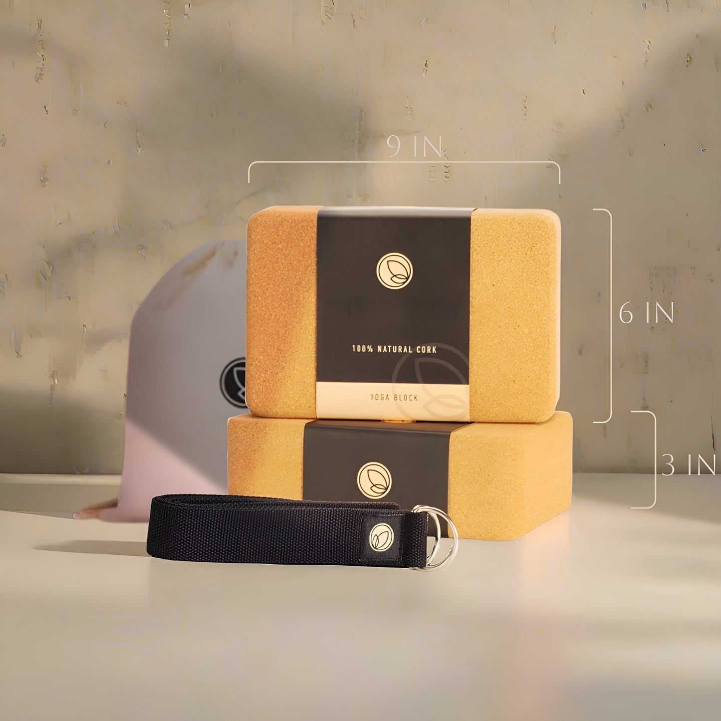 Natural Yoga Block Set - Cork