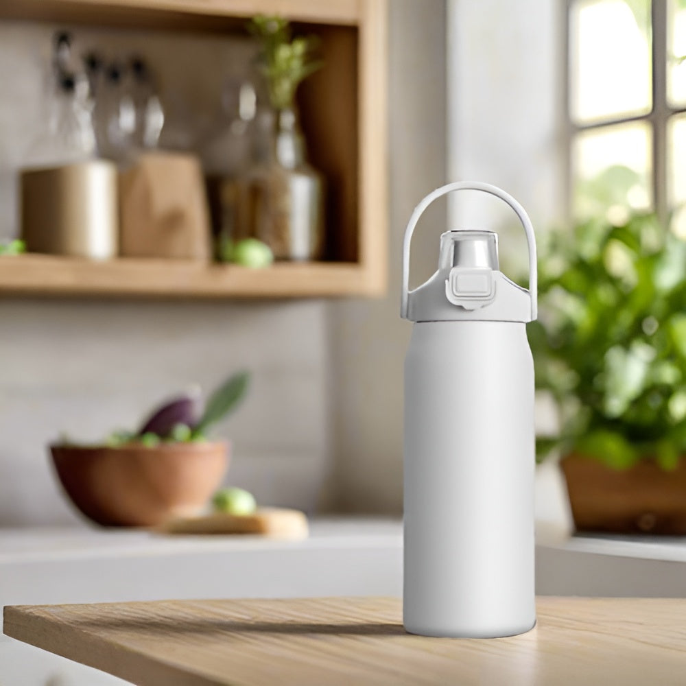 1200ml Insulated Bottle Stainless Steel Thermal Water Cup BPA Free Portable Tumbler Wide Mouth Opening for Outdoor Travel