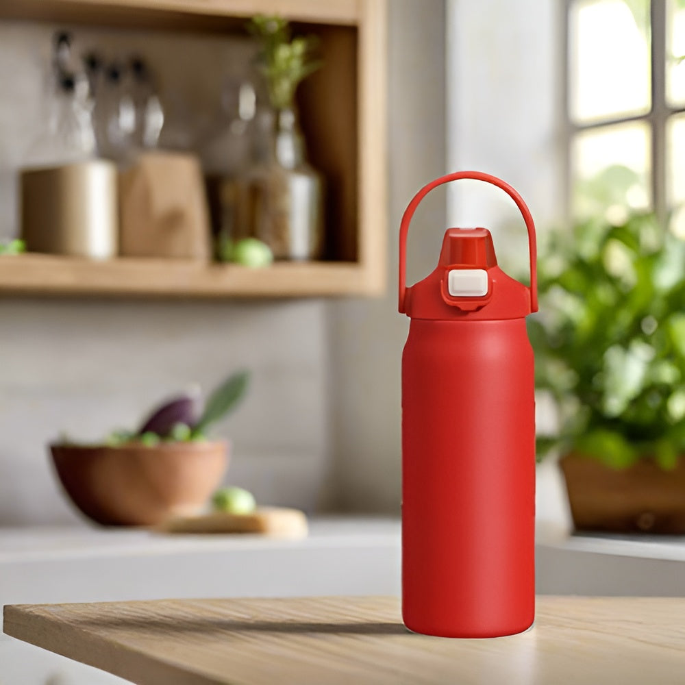 1200ml Insulated Bottle Stainless Steel Thermal Water Cup BPA Free Portable Tumbler Wide Mouth Opening for Outdoor Travel