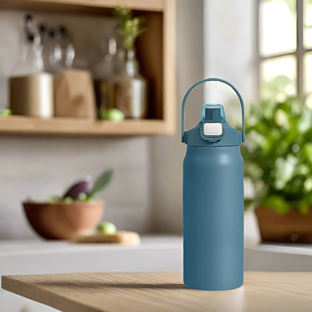 1200ml Insulated Bottle Stainless Steel Thermal Water Cup BPA Free Portable Tumbler Wide Mouth Opening for Outdoor Travel