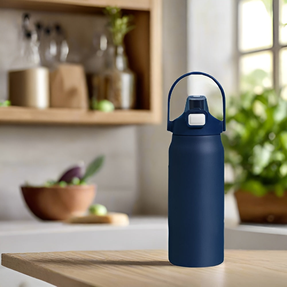 1200ml Insulated Bottle Stainless Steel Thermal Water Cup BPA Free Portable Tumbler Wide Mouth Opening for Outdoor Travel