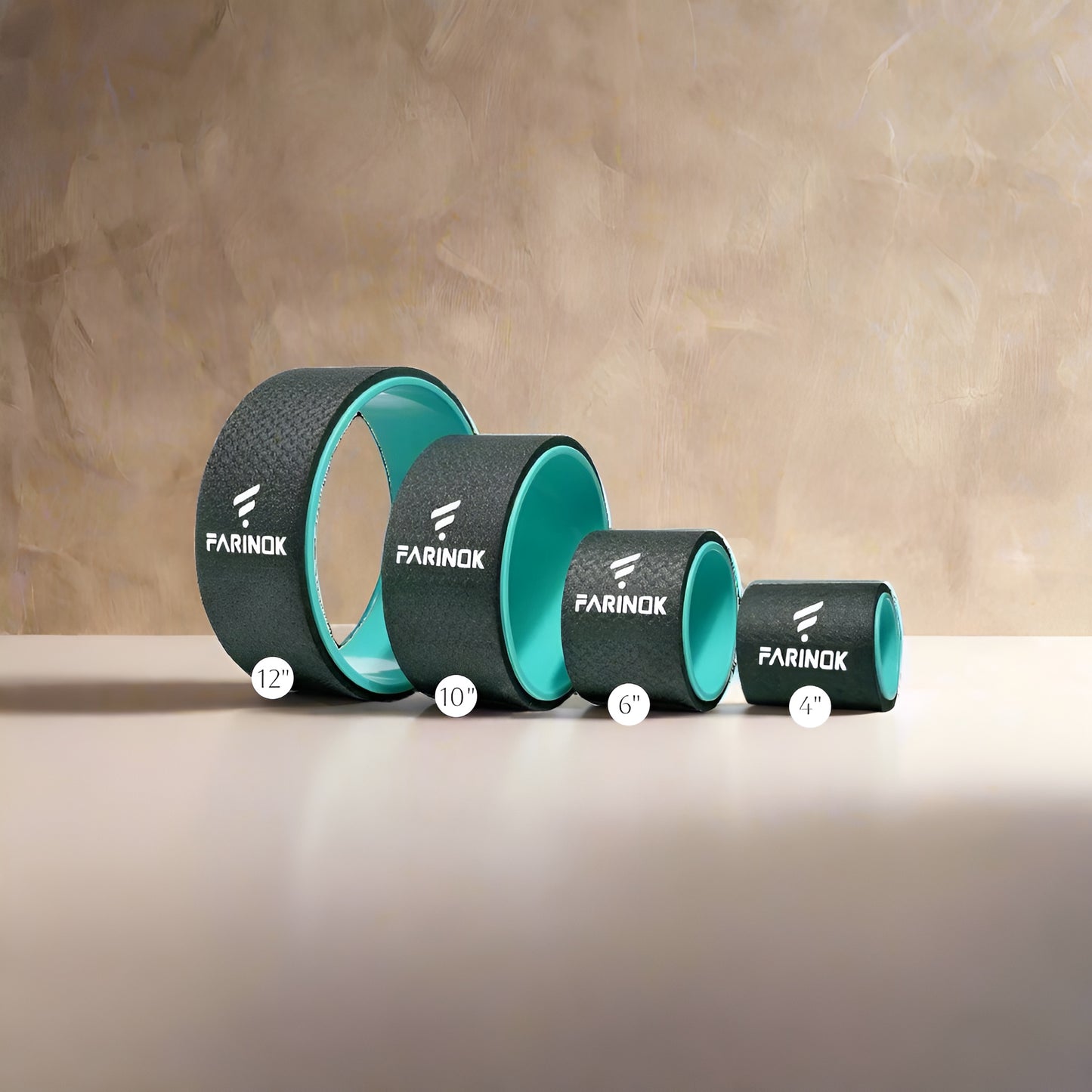 Yoga Wheel Set of 3+1, Upgraded 10MM Thick Back Wheels for Pain Relief & Stretching, Strongest Back Roller for Deep Tissue Massa