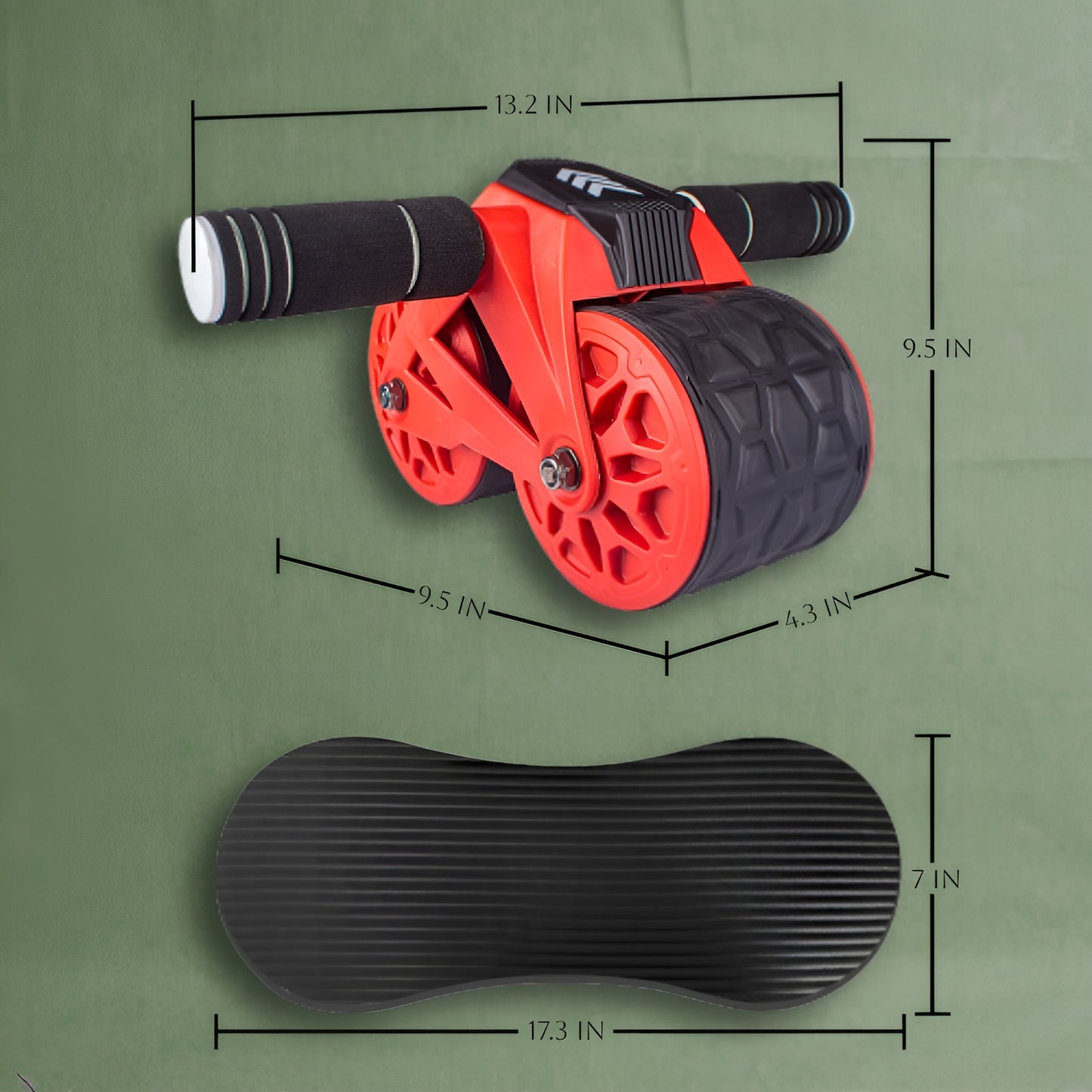 leikefitness Ab Wheel Roller Automatic Rebound with Knee Pad Mat,Core Muscle Ab Trainer with Intelligent Display, Ab Workout Equ