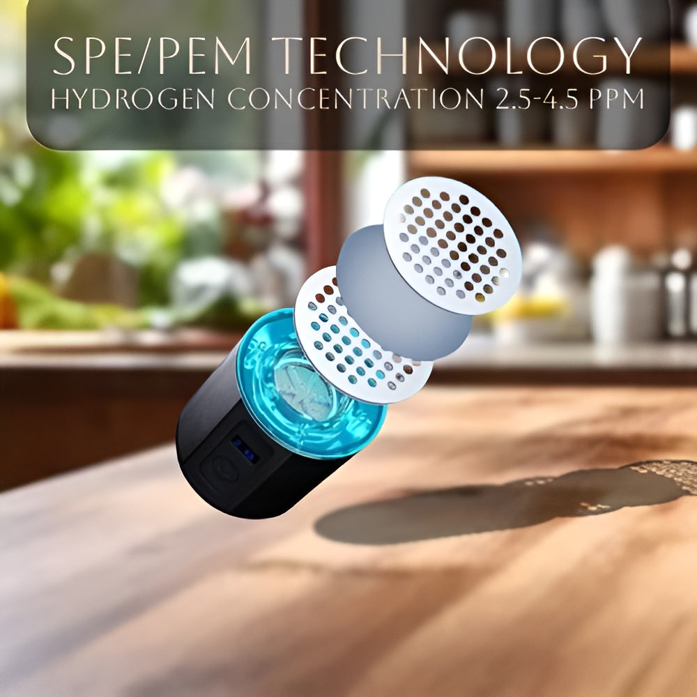 Go+ Hydrogen Water Bottle Hydrogen Infusion Technology Rechargeable Water Bottle SPE & PEM Purification - Active Hydration