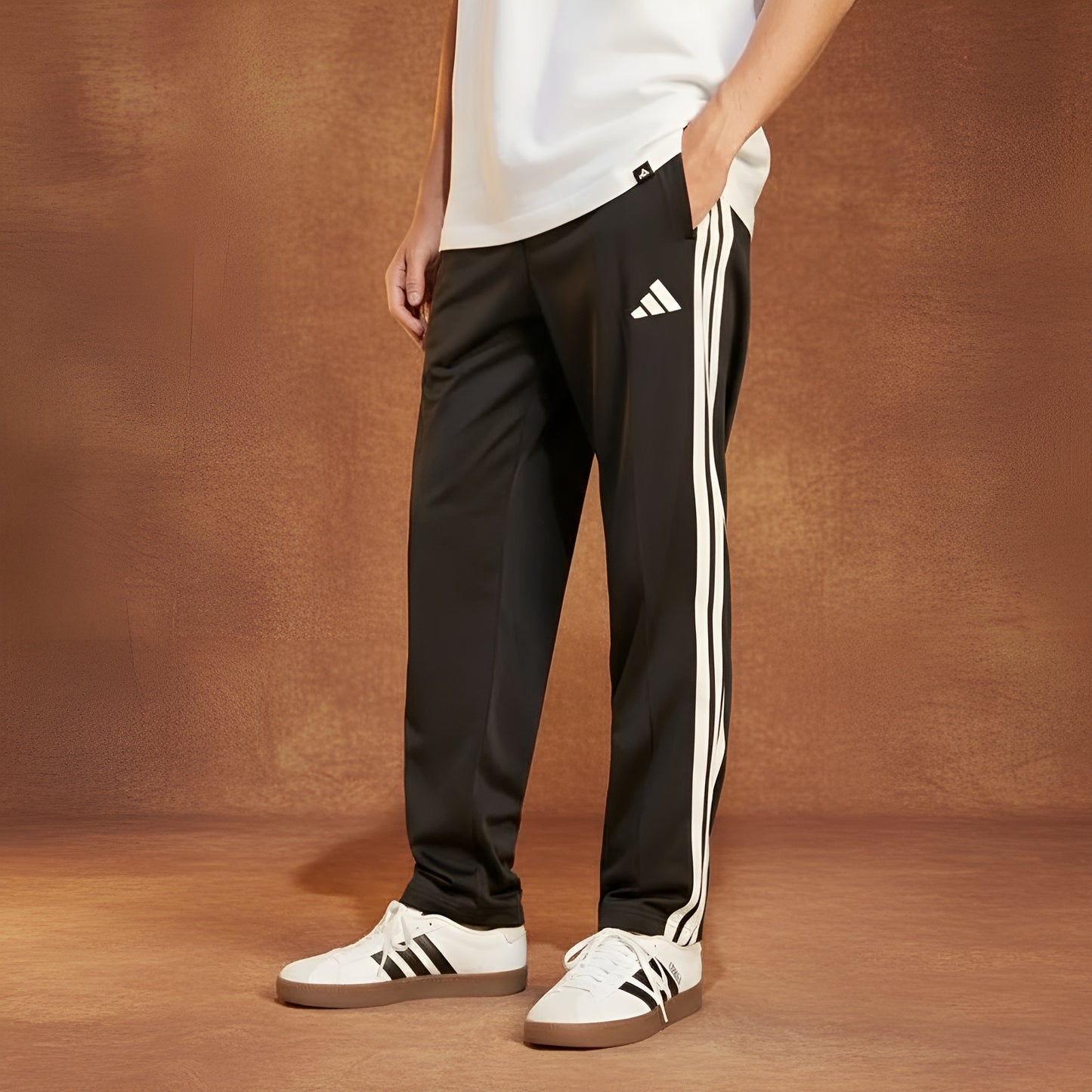 Men's - Adidas Breathable Tricot Sweatpants Comfortable 3-Stripes Sportswear for Fitness and Active Lifestyle