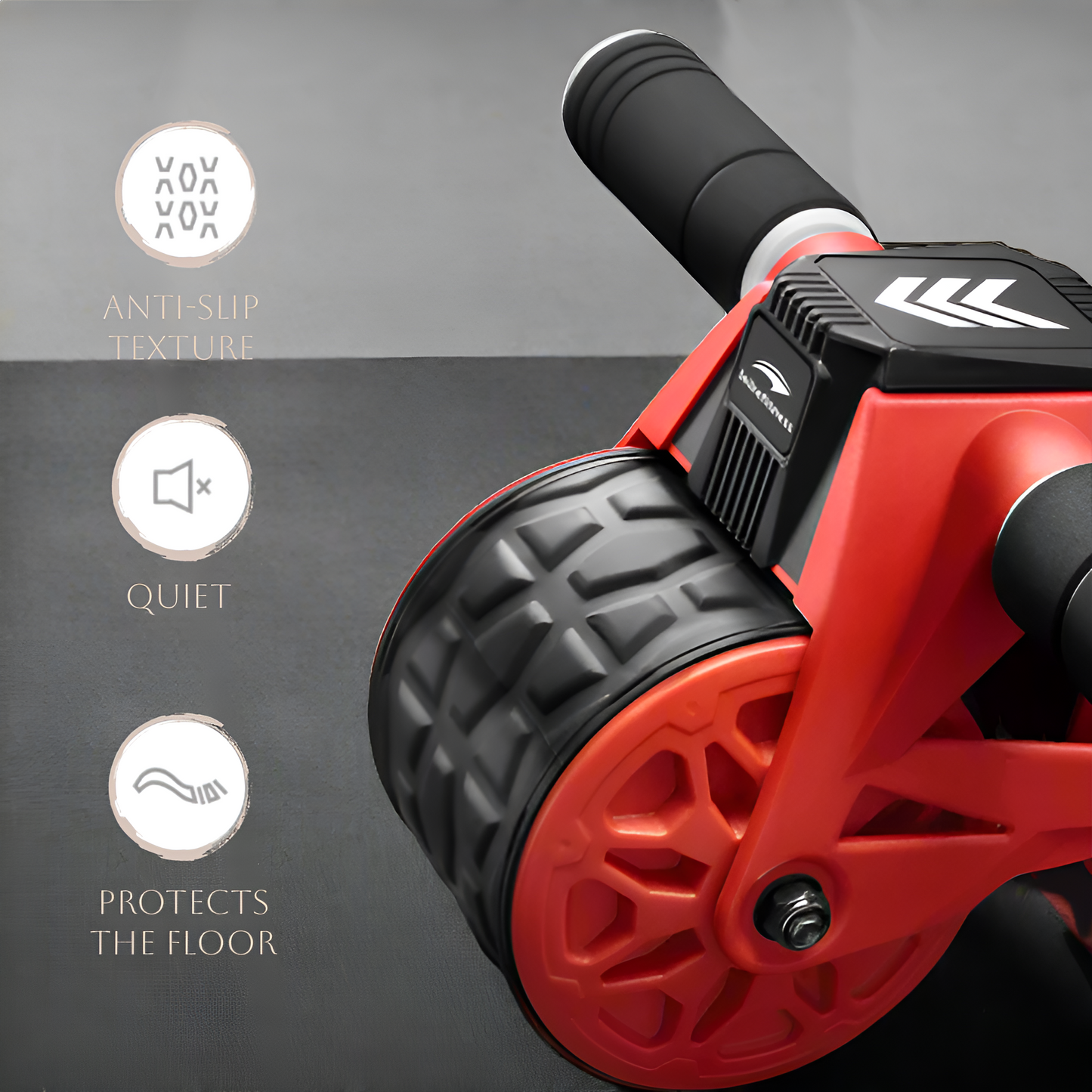 leikefitness Ab Wheel Roller Automatic Rebound with Knee Pad Mat,Core Muscle Ab Trainer with Intelligent Display, Ab Workout Equ