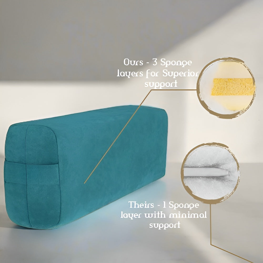 Yoga Bolster Meditation Pillow Supportive Cushion for Restorative Yoga & Sitting