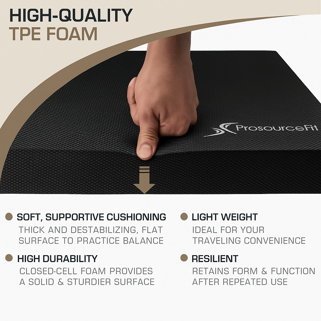 Large Balance Pad 15x19" for Therapy and Workouts, Enhances Balance and Coordination, Durable and Easy to Clean Material