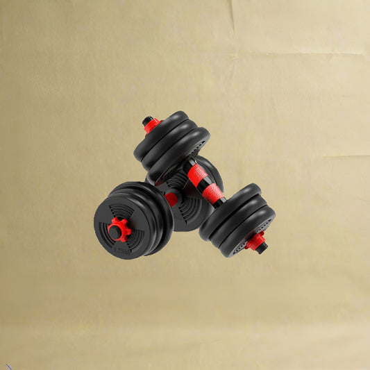 5-44lbs Adjustable Dumbbell to Barbell Set, Anti-Slip Grip, Versatile Home Gym Fitness Strength Training Barbell Weight Plates