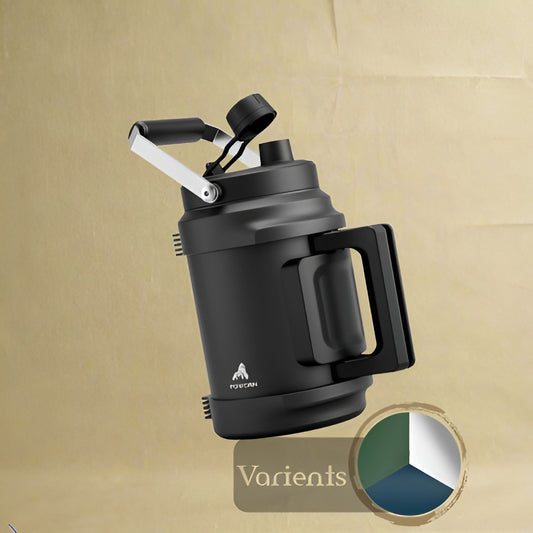 64 oz Insulated Water Bottle for Gym: 2-in-1 Straw Spout Lid, Dual Handle, Leakproof, Keep Cold 36H
