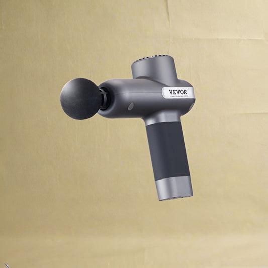 SucceBuy Mini Massage Gun Percussion Muscle Massage Gun for Athletes w/ 5 Speed Levels & 6 Massage Heads for Pain Relief Muscle