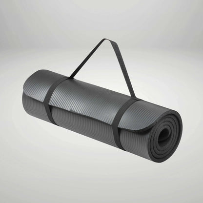 12mm Thick NBR Fitness Yoga Mat, Non-Slip Wide Exercise Mat, Portable Strap, Includes Carry Sling