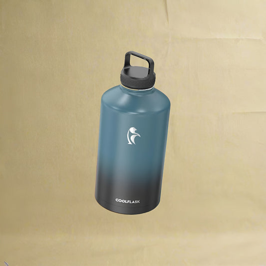 128 oz Gallon Water Bottle Insulated with Straw&3 Lids, Water Jug Large Stainless Steel Metal Vacuum Wide Mouth for Sp