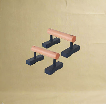 1 Pair Wood Floor Push Up Bars for Men, Anti-slip Handstand Parallettes Bars, Strength Training Push-Up Stands for Calisthenics,