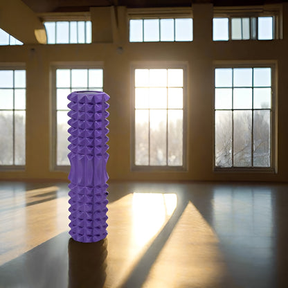 33/45cm Three-dimensional Dot Yoga Foam Roller Body Sculpting Home Gym Whole Body Muscle Massage Relaxer Sports Rehabilitation